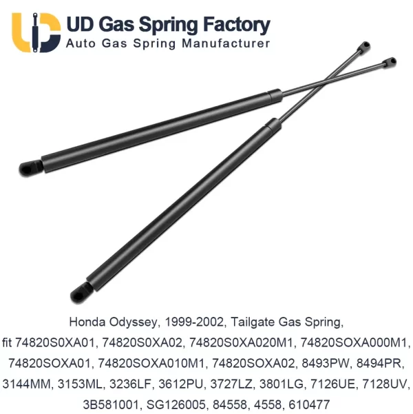 Honda Odyssey, 1999-2002, Tailgate Gas Spring, fit 74820S0XA01, 74820S0XA02, 74820S0XA020M1, 74820SOXA000M1, 74820SOXA01, 74820SOXA010M1, 74820SOXA02, 8493PW, 8494PR, 3144MM, 3153ML, 3236LF, 3612PU, 3727LZ, 3801LG, 7126UE, 7128UV, 3B581001, SG126005, 84558, 4558, 610477