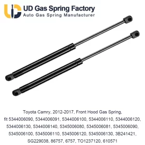 Toyota Camry, 2012-2017, Front Hood Gas Spring, fit 5344006090, 5344006091, 5344006100, 5344006110, 5344006120, 5344006130, 5344006140, 5345006080, 5345006081, 5345006090, 5345006100, 5345006110, 5345006120, 5345006130, 3B241421, SG229038, 86757, 6757, TO1237120, 610571